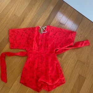 Red lulus dressy romper